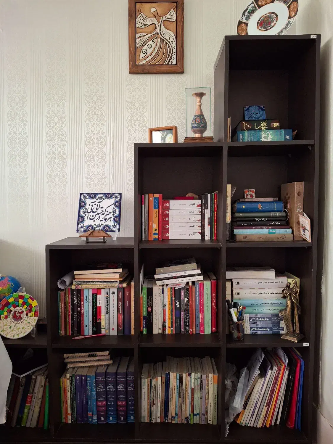 کتابخانه بسیار شیک|کتابخانه، شلف، قفسه‌های دیواری|کاشان, سال آباد|دیوار