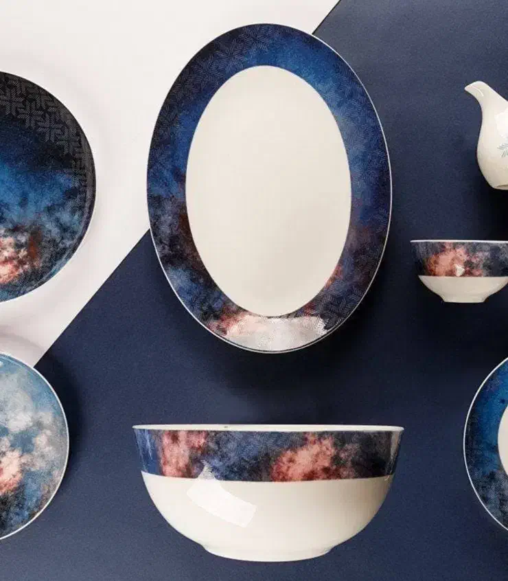 سرویس چینی شش نفره کهکشانی|ظروف سرو و پذیرایی|شیراز, شاهچراغ|دیوار