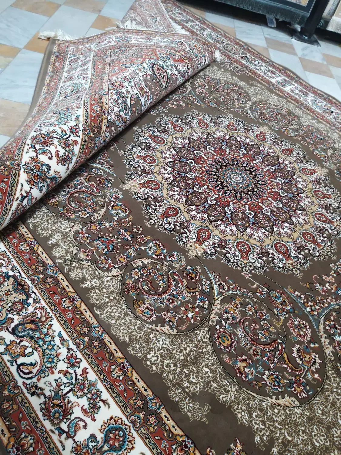 فرش دست دوم ۱۲متری|فرش|قروه, |دیوار