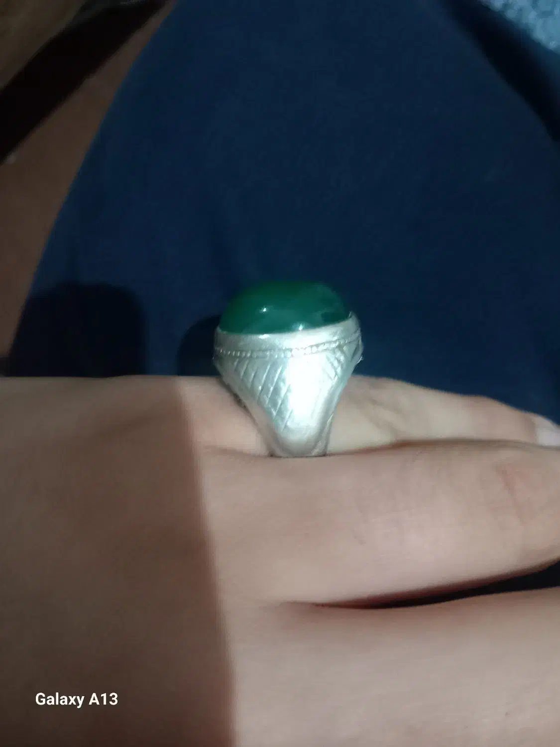 انگشتر عقیق سبز کهنه|جواهرات|خرم‌آباد, |دیوار