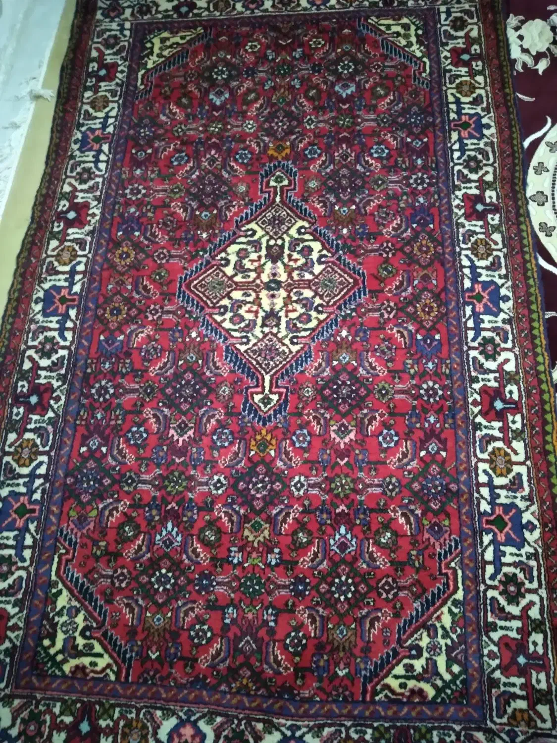 جفت فرش دستبافت نقشه تاجی آباد همذان|فرش|کرمانشاه, |دیوار