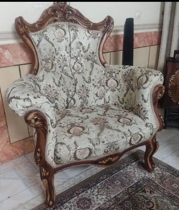 مبل سلطنتی 9 نفره|مبلمان خانگی و میز عسلی|شیراز, شهرک فرزانگان|دیوار