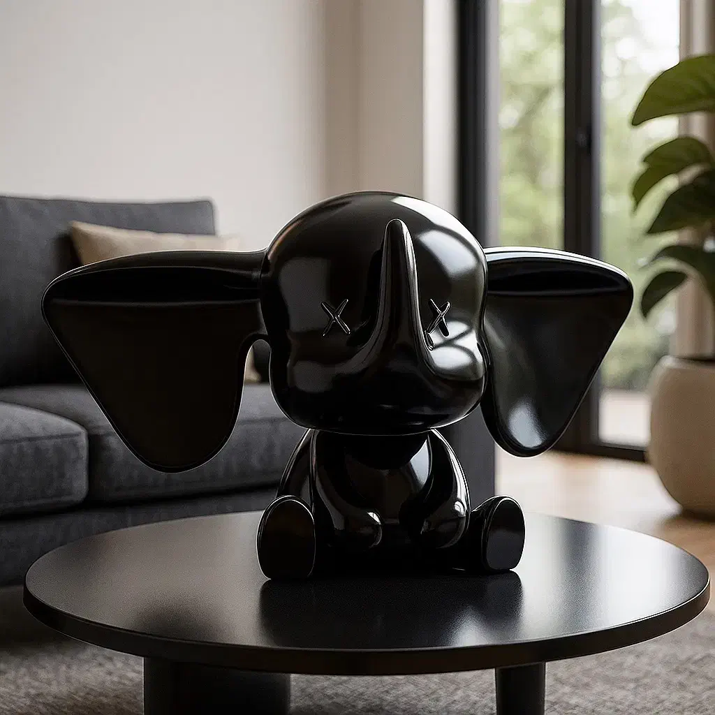 مجسمه پلی استر فیل مینیمال مدرن|مجسمه، تندیس، ماکت|تبریز, |دیوار