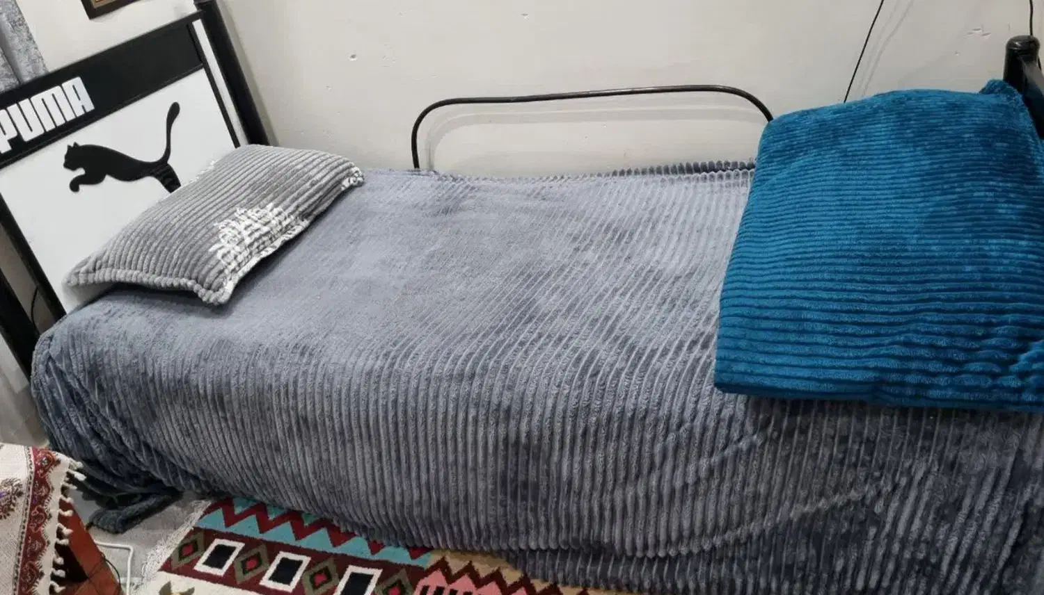 ۲ عدد تخت تک نفره و زیر چوبی|تخت و سرویس خواب|اهواز, فدک|دیوار