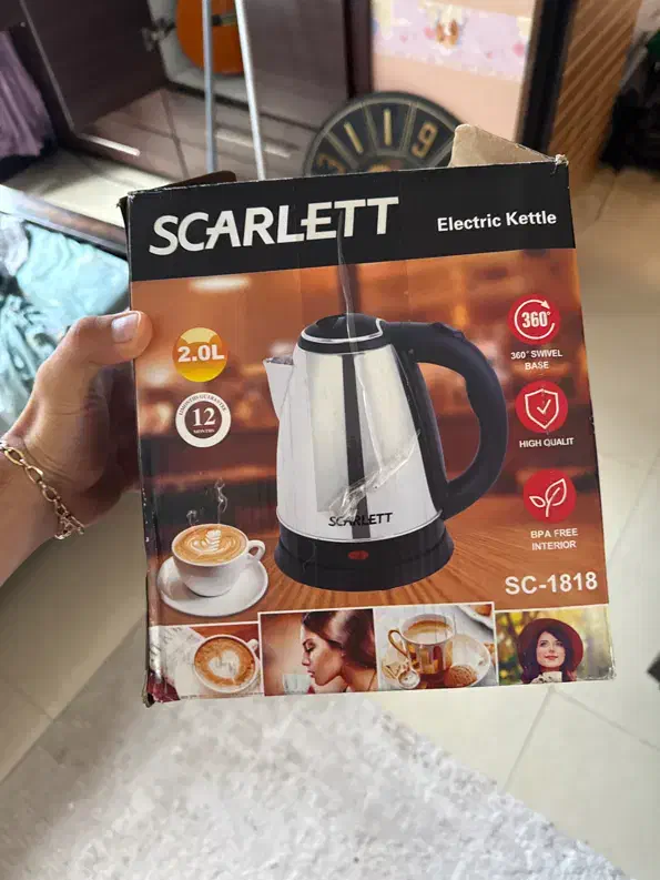 کتری برقی برند scarlett|قوری، کتری، قهوه‌ساز دستی|شیراز, ارم|دیوار