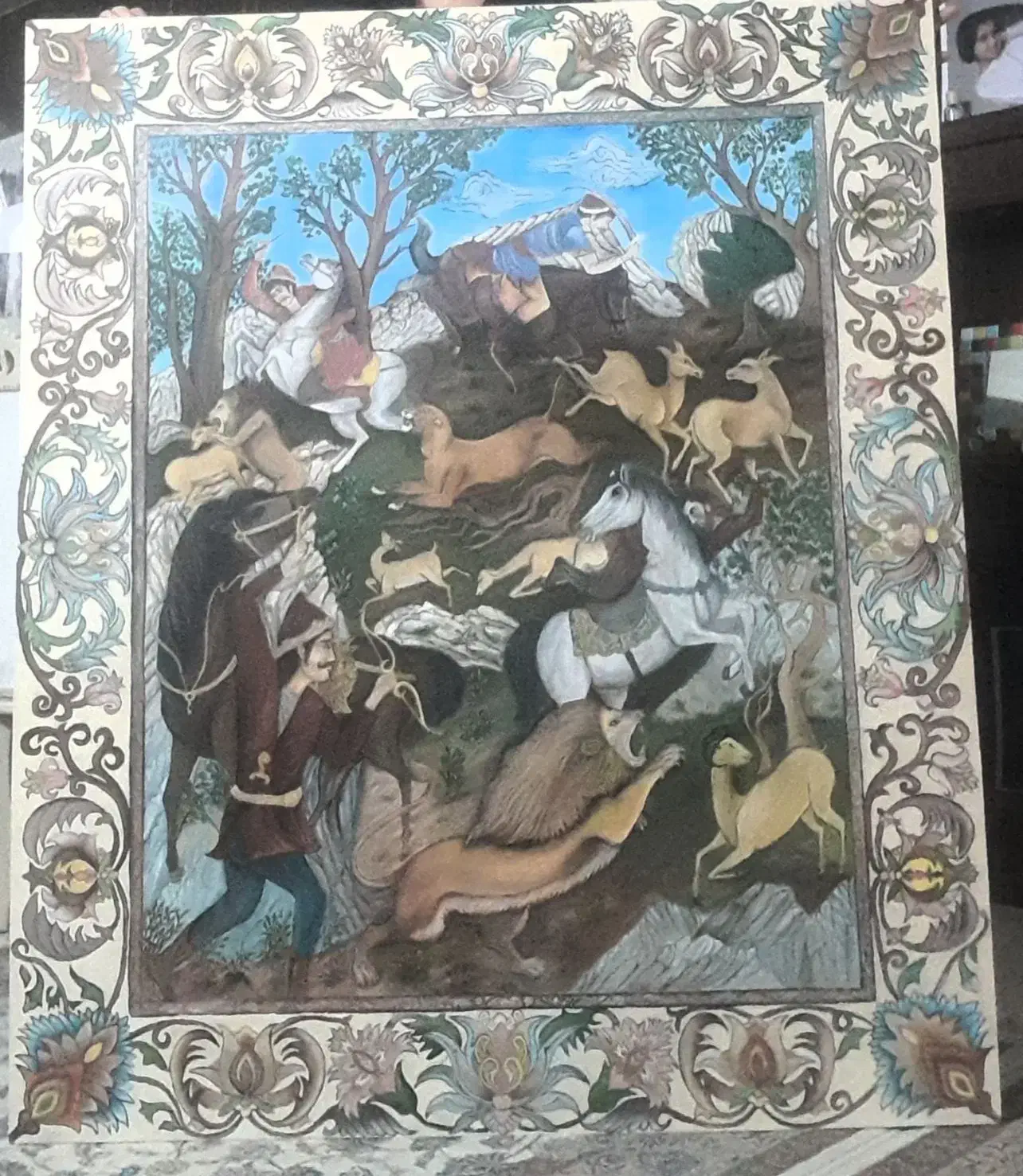 نقاشی رنگ و روغن و تابلو نقش برجسته هر سه تا با هم|تابلو، نقاشی، عکس|اصفهان, جلالیه|دیوار