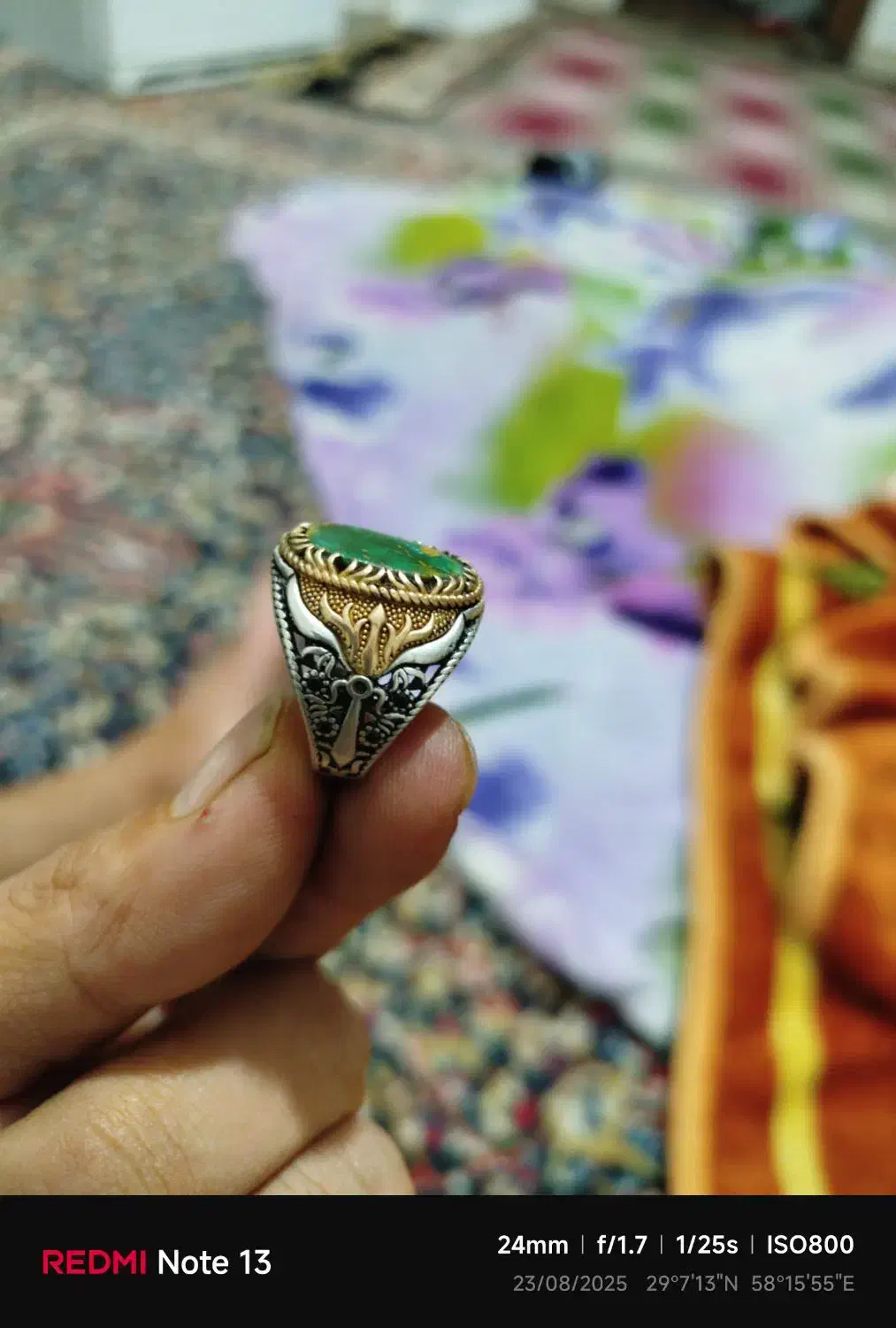 انگشتر نقره قدیمی|کلکسیون اشیاء عتیقه|بم, |دیوار