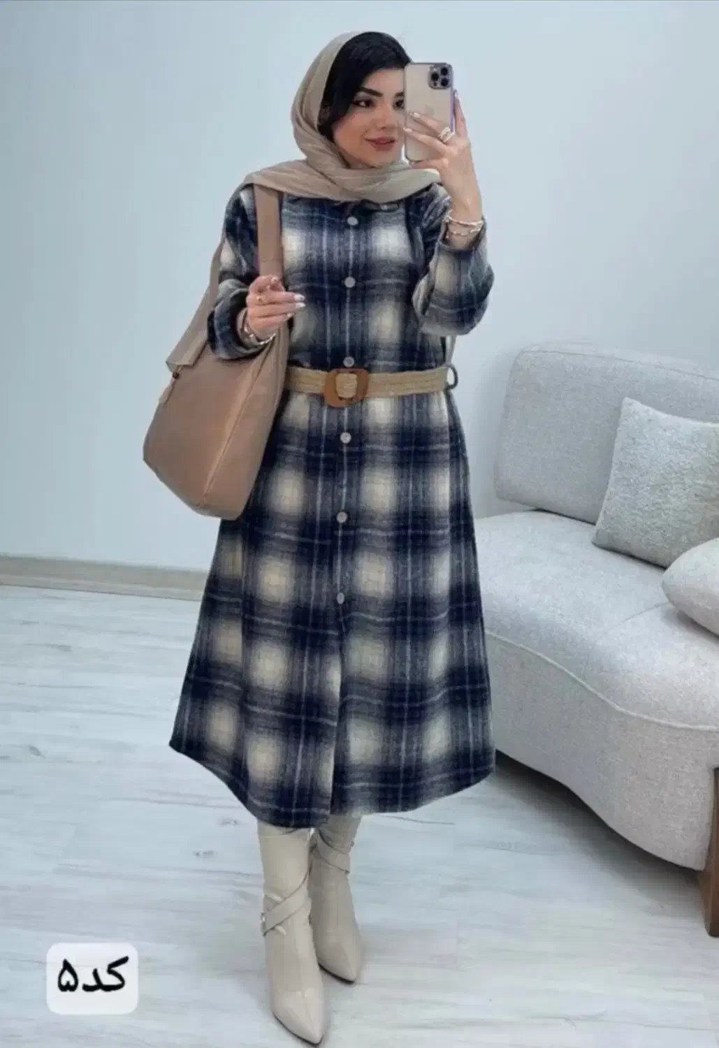 پالتو پشمی با کمربند|لباس|سنندج, |دیوار