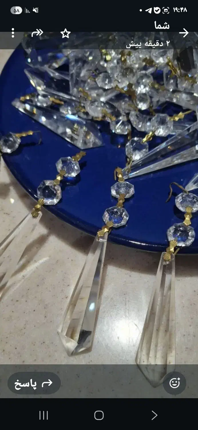 کریستالهای آویز خارجی|لوستر و چراغ آویز|همدان, |دیوار