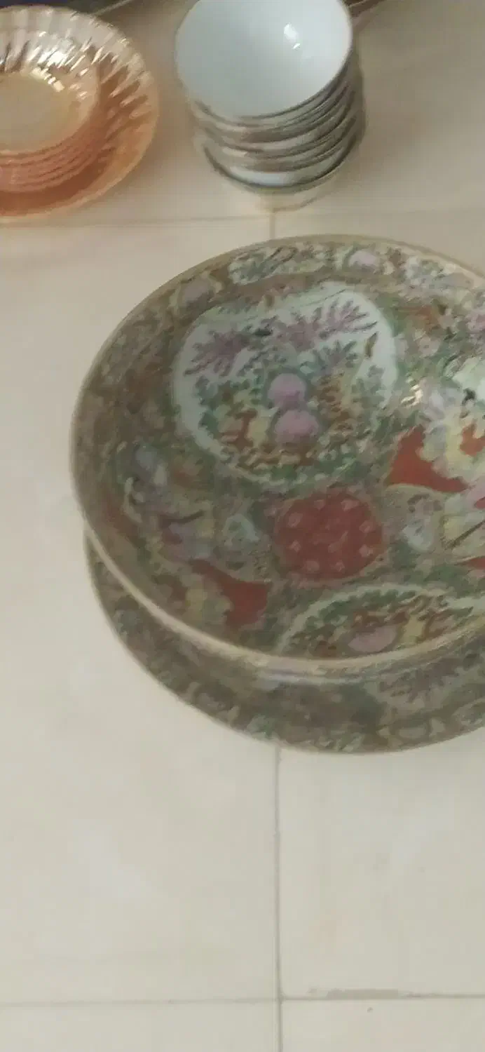 قاب وقدح مرغی 5دختر|کلکسیون اشیاء عتیقه|شاهینشهر, عطار|دیوار