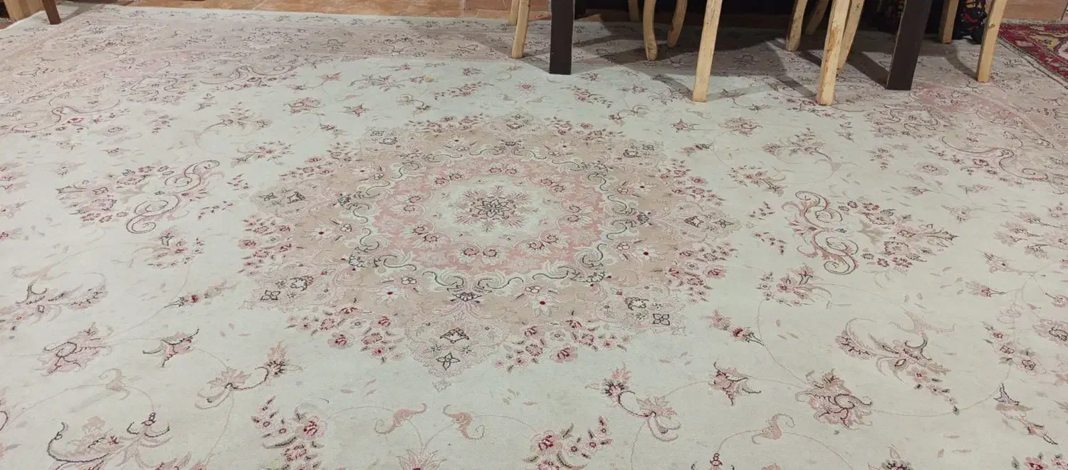 فرش ۱۲متری کرم گل بهی ضخیم وجان دار|فرش|طاهرگوراب, |دیوار