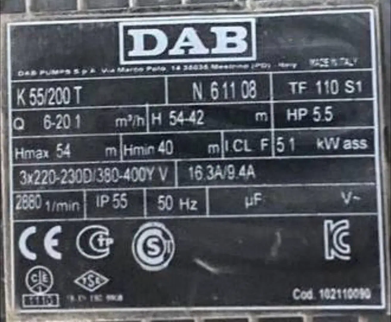 پمپ اب ۳ فاز داب ایتالیایی|ماشینآلات صنعتی|تهران, امام زاده حسن|دیوار