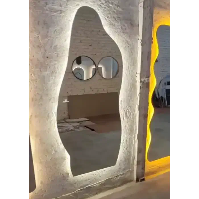 آینه دکوراتیو الف مدل دفرمه با بک لایت|آینه|بوشهر, |دیوار