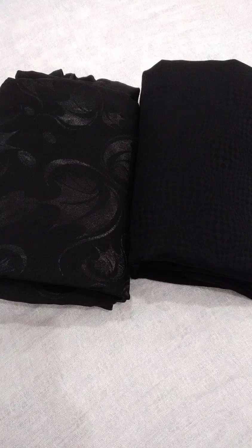 دو عدد چادر مشکی طرح دار مجلسی زنانه قد ۱۶۰|لباس|رامشیر, |دیوار