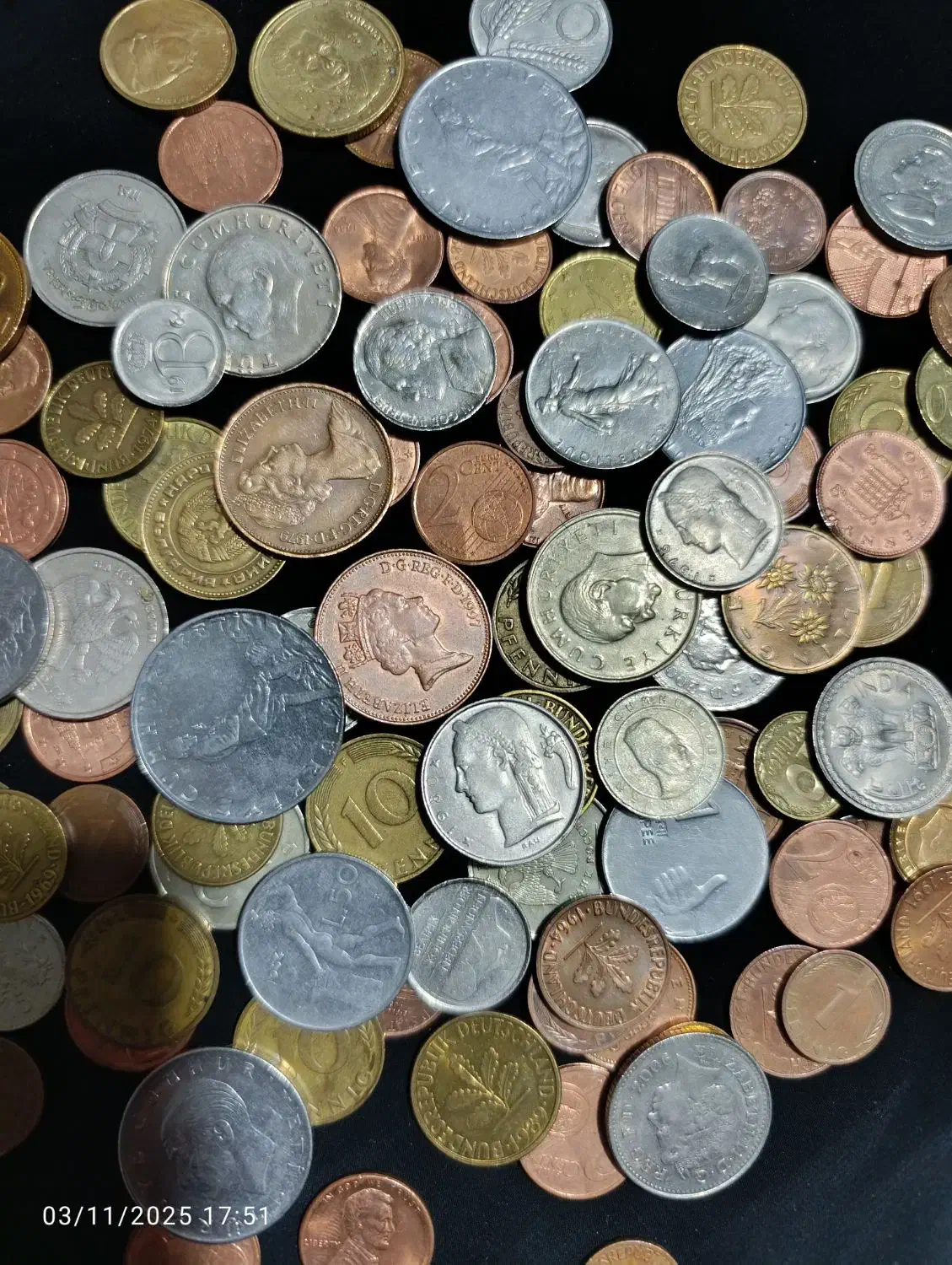 100 عدد سکه کلکسیونی خارجی|کلکسیون سکه، تمبر، اسکناس|بم, |دیوار