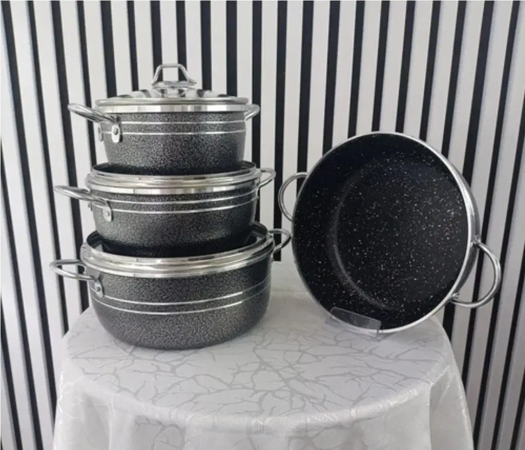 سرویس قابلمه ۷ پارچه گرانیتی ( پرداخت درب منزل)|ظروف پختوپز|کرمانشاه, |دیوار