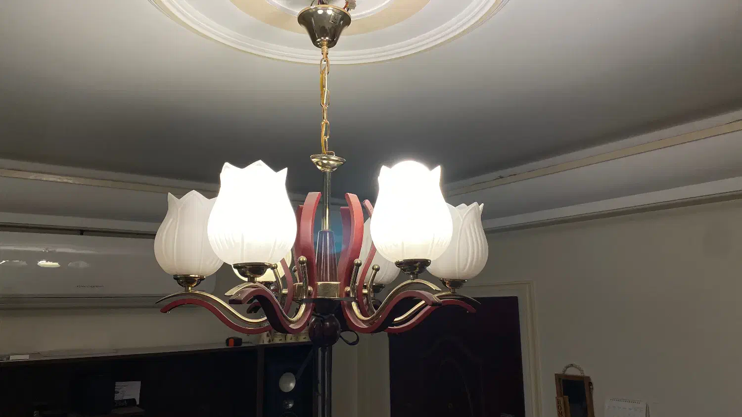 لوستر شش شعله|لوستر و چراغ آویز|تهران, وحیدیه|دیوار