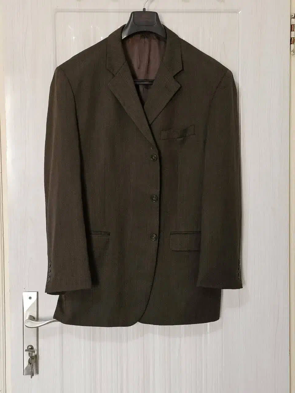 کت و شلوار قهوه ای آمریکایی اورینال  اصل  سایز54|لباس|بابل, |دیوار