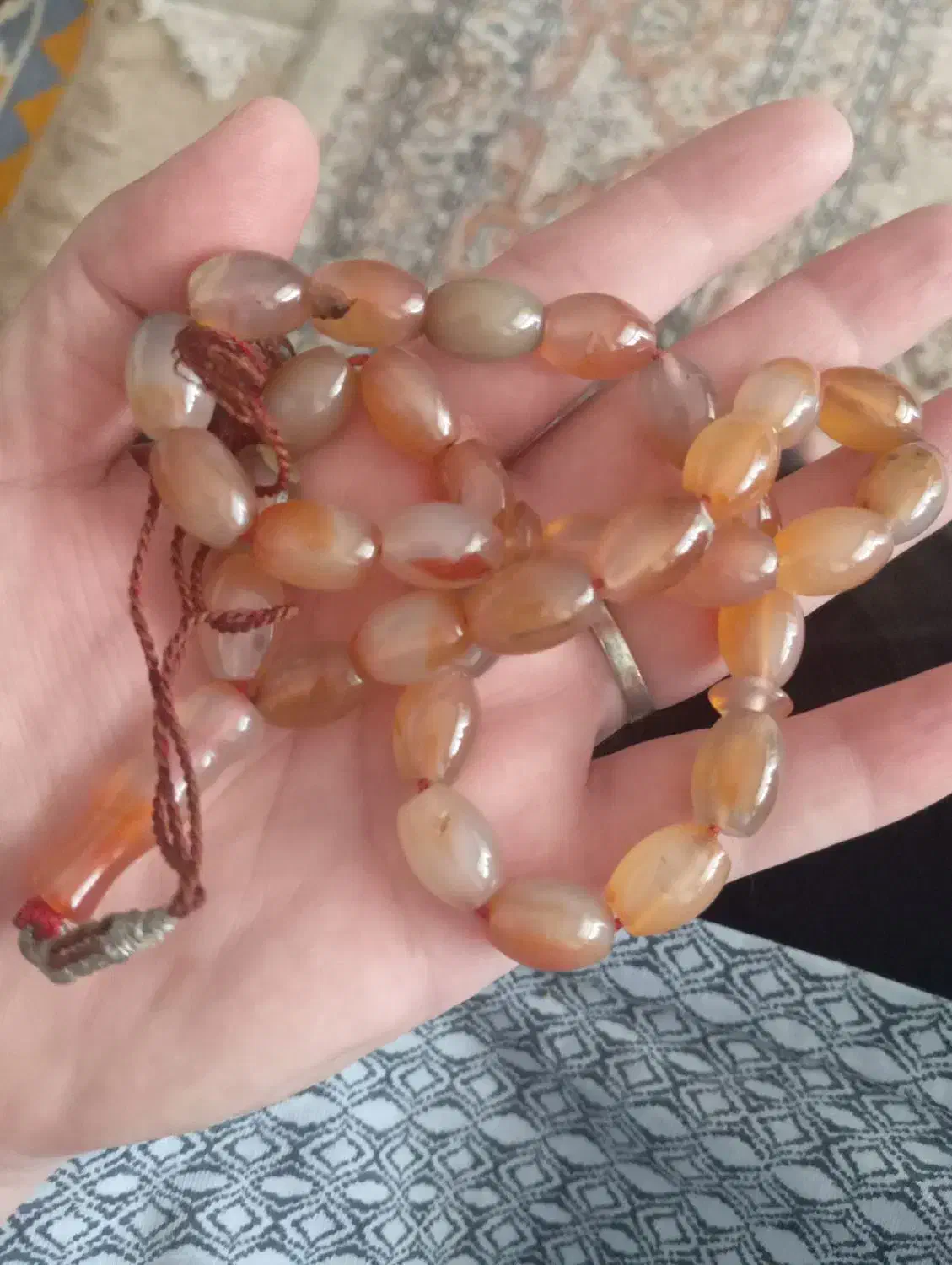 تسبح قدیمی عقیق یمن اصل|کلکسیون اشیاء عتیقه|تهران, تهرانسر مرکزی|دیوار