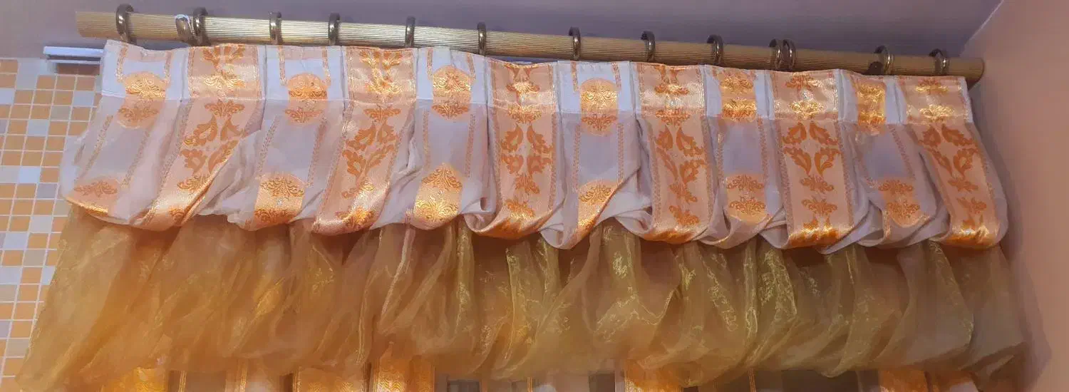 پرده اتاق خواب با والان و ۲ عدد چوب پرده|پرده، رانر، رومیزی|تهران, افسریه شمالی|دیوار