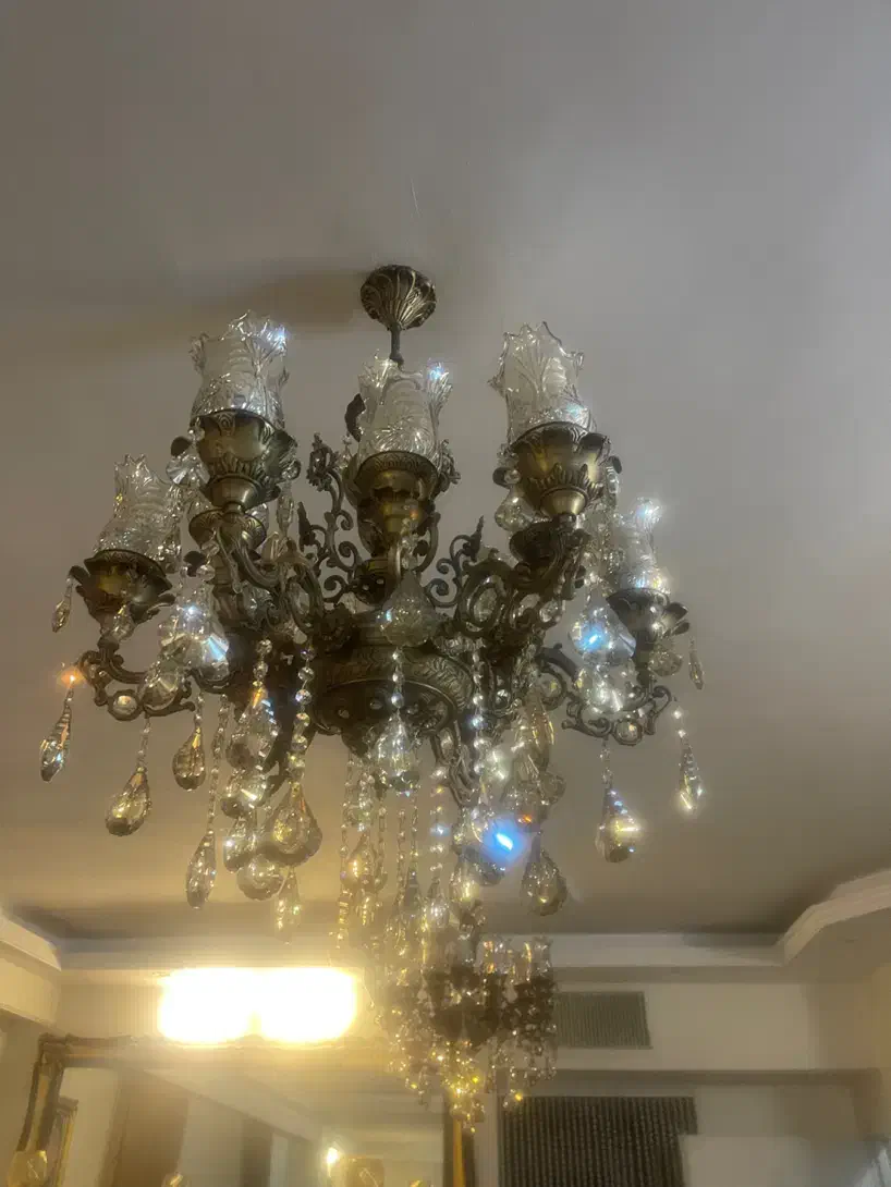 لوستر برنز۱۲شاخه|لوستر و چراغ آویز|تهران, علیآباد|دیوار