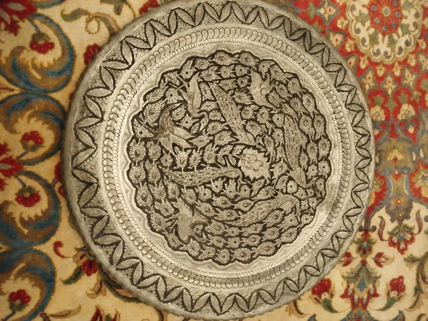 سینی  مسی قلمکاری|صنایع دستی و سایر لوازم تزئینی|تهران, چیتگر شمالی|دیوار