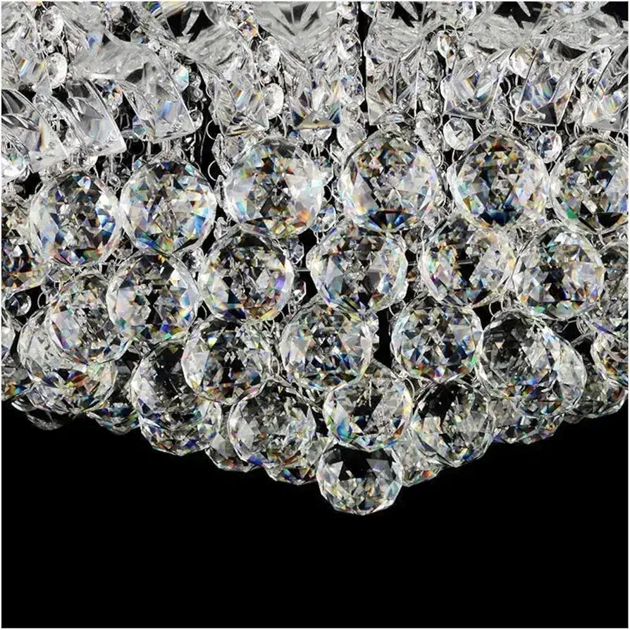 لوستر سقفی کریستال گرد بزرگ لاکچری درحد نو|لوستر و چراغ آویز|اردبیل, |دیوار