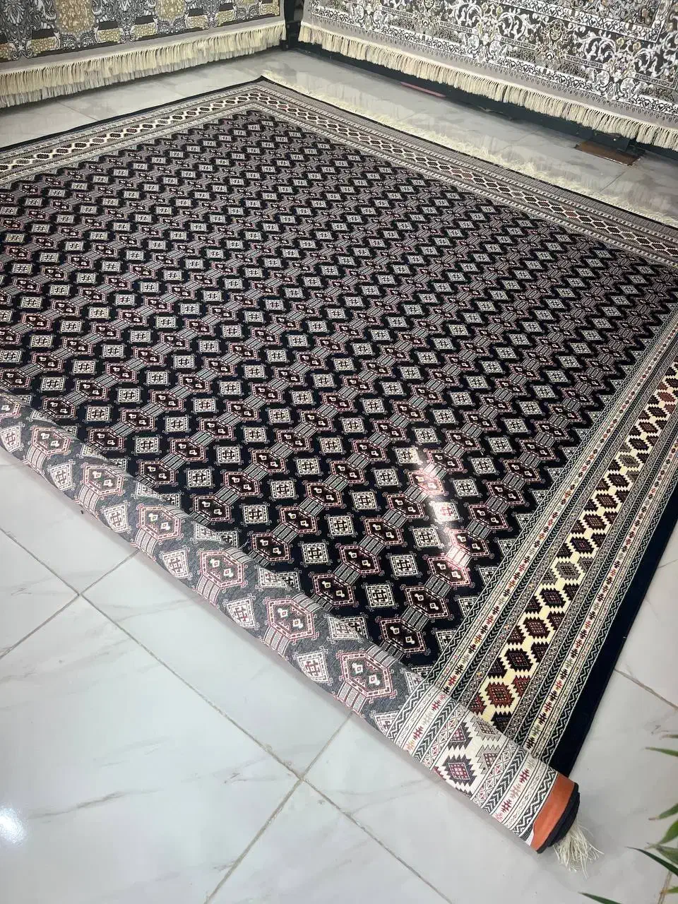 فرش ترکمن تمام نخ آکریلیک|فرش|گرگان, |دیوار