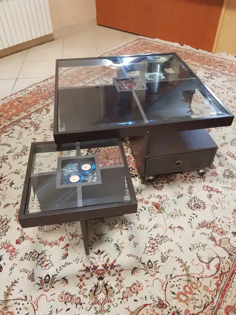 میز جلو مبلی و دو میز عسلی چوبی|مبلمان خانگی و میز عسلی|رشت, بلوار گیلان|دیوار