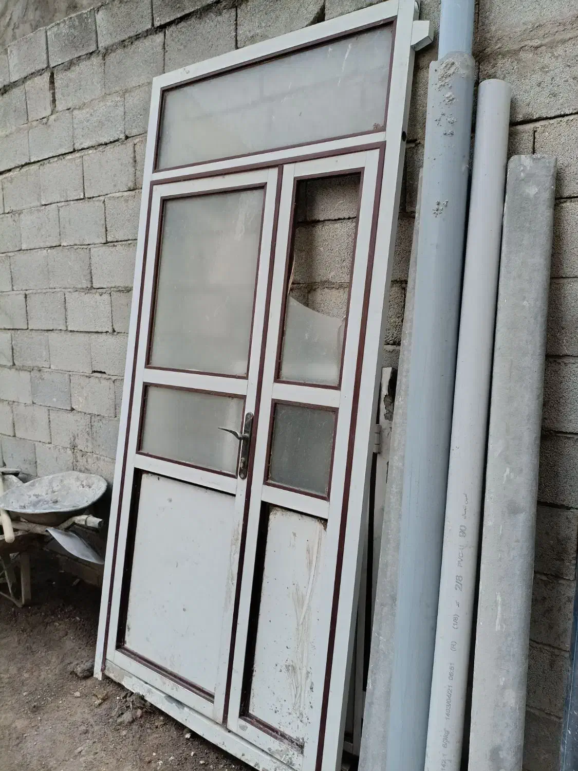 درب آلومینیوم دولنگه|مصالح و تجهیزات ساختمان|ایلخچی, |دیوار