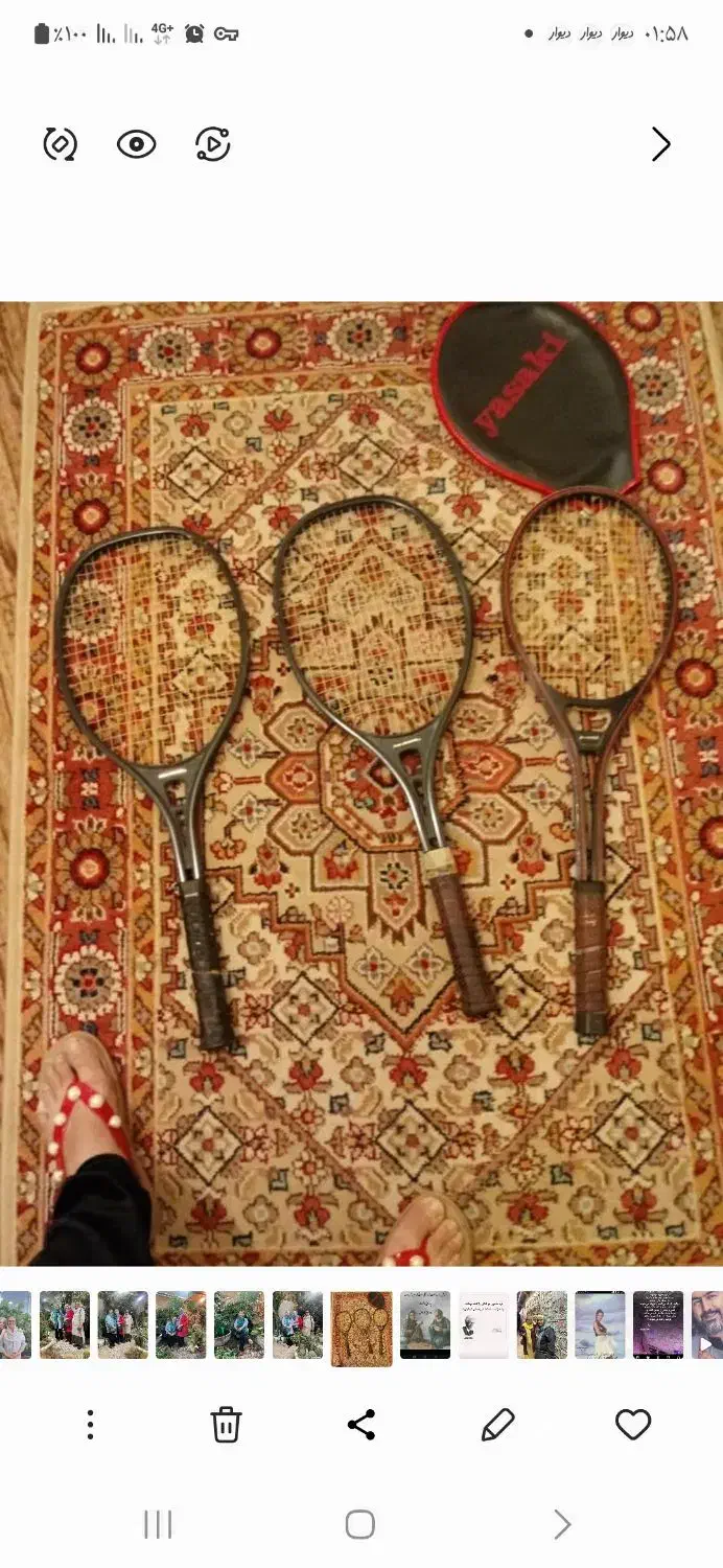 سه عدد راکت تنیس خاکی هر کدام یک میلیون و پا نصد|ورزشهای توپی|شاهینشهر, فردوسی|دیوار