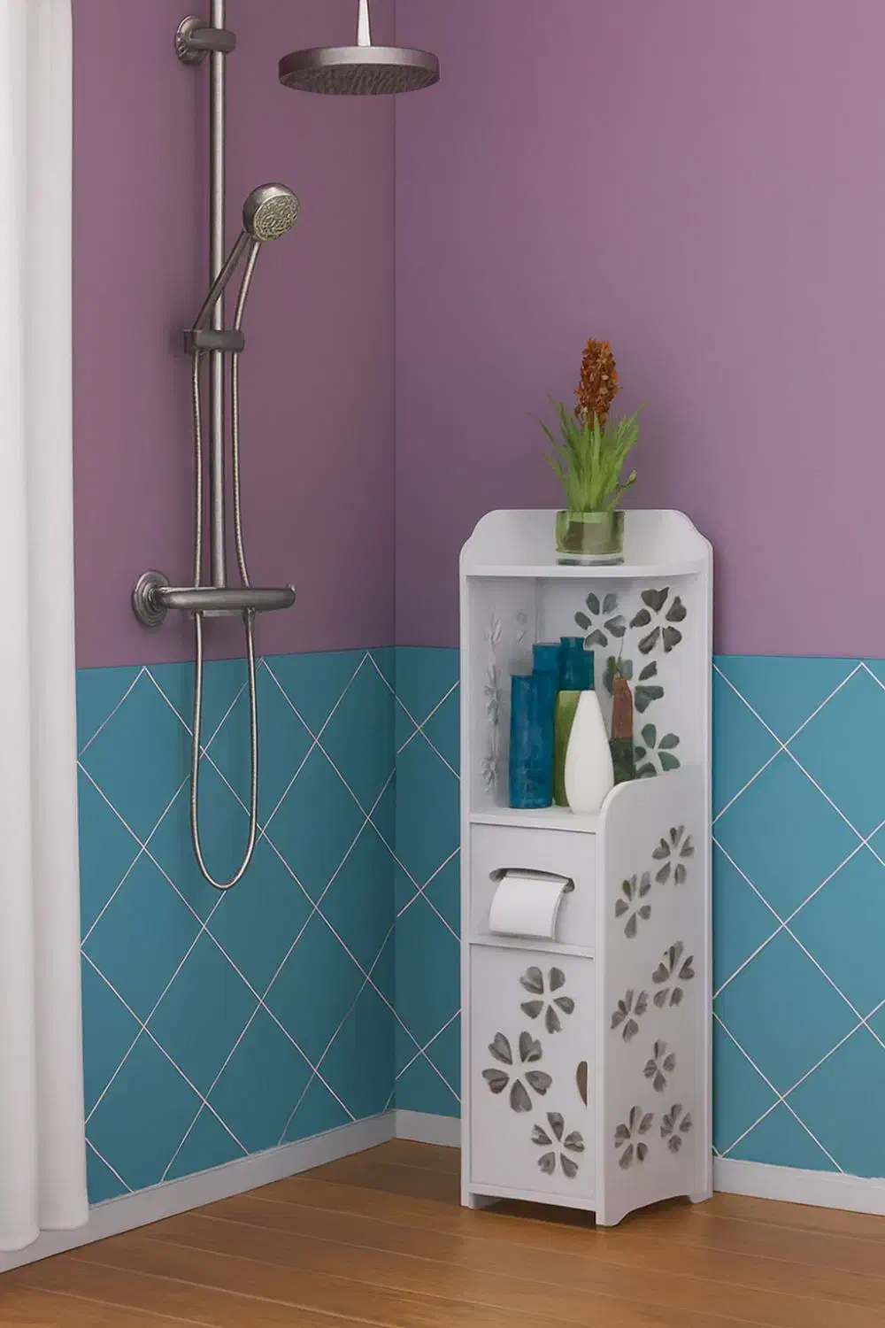 شلف ایستاده حمام مدل کنجی قد 80 کمدی جادستمالی|لوازم حمام|مشهد, مقدم|دیوار