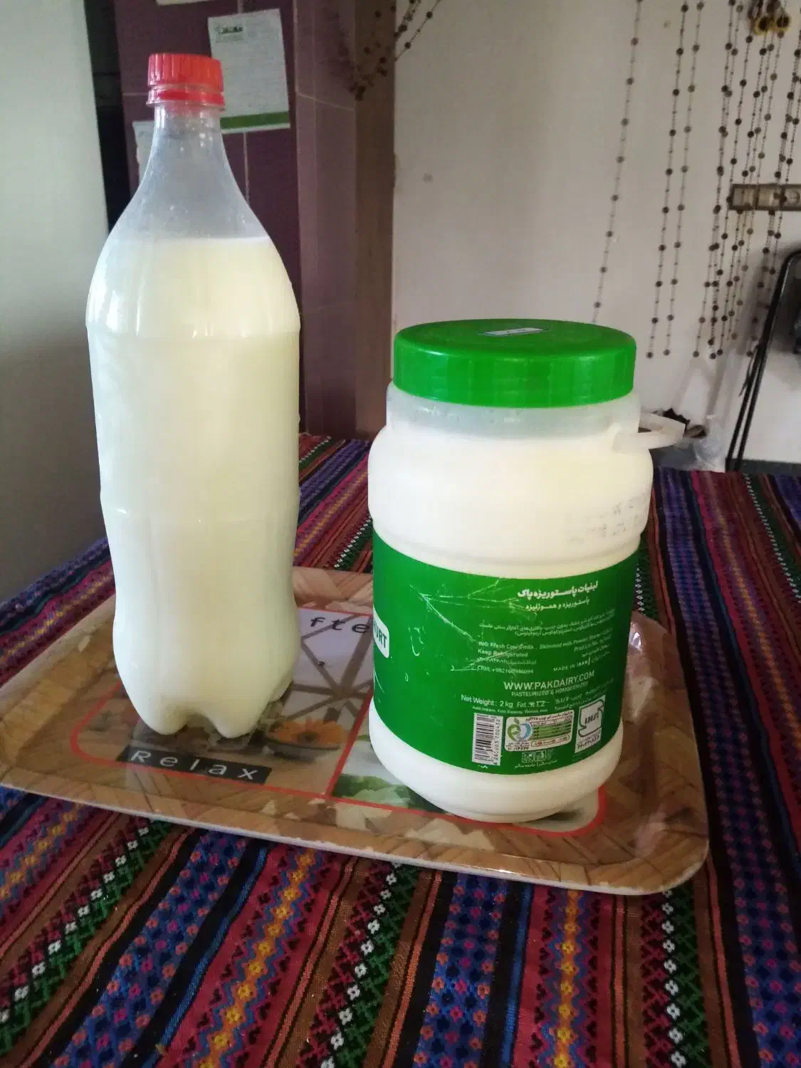 شیر محلی کیلوی 38 تومن دوغ محلی لاکی 25|خوردنی و آشامیدنی|گلوگاه بابل (گلیا), |دیوار