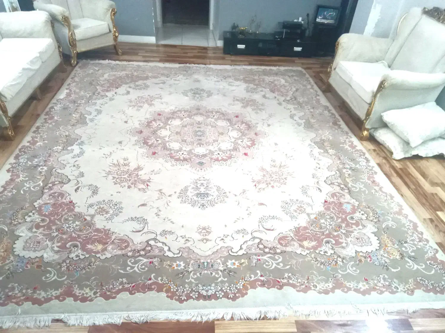 دو عدد فرش ۱۲متری۵۰۰شانه،کرمی ،نگین شاد کاشان|فرش|چهاردانگه (تهران), |دیوار