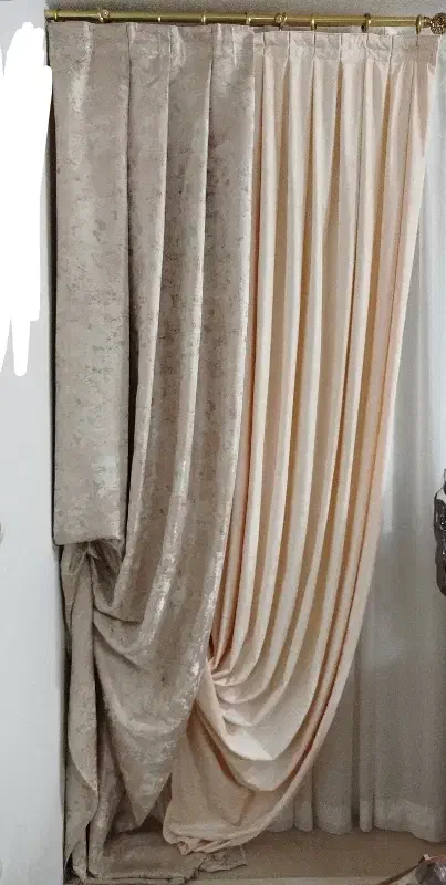 پرده حریر با دستک|پرده، رانر، رومیزی|تربت‌حیدریه, شهرک ولیعصر|دیوار