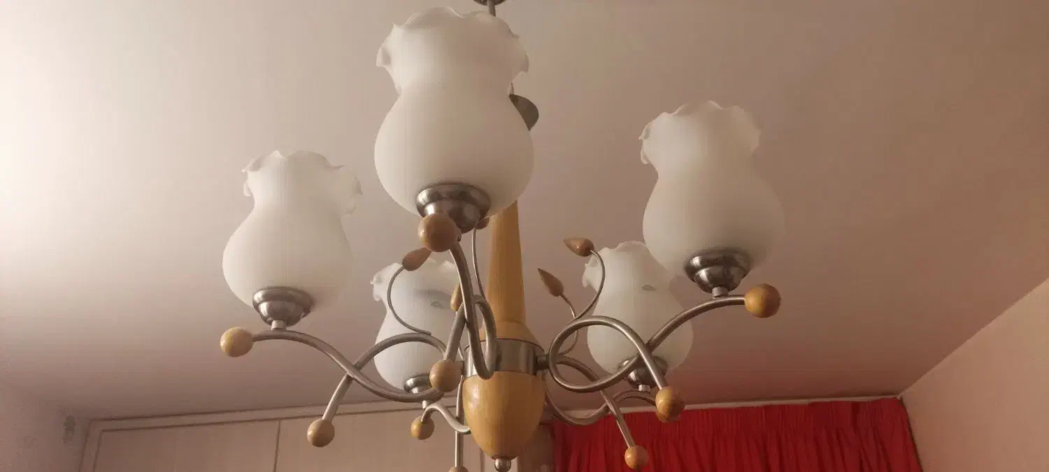 یک جفت لوستر ۵ شاخه|لوستر و چراغ آویز|مشهد, نیروی هوایی|دیوار