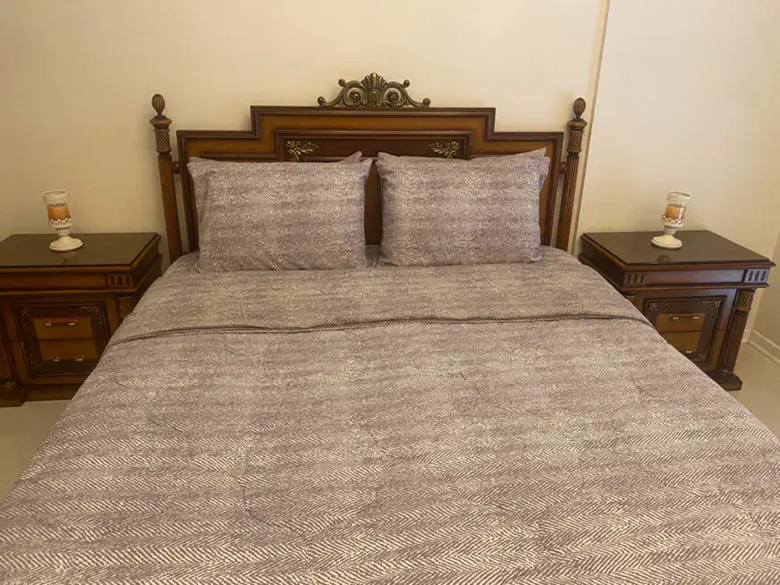 سرویس خواب دو نفره تمام چوب|تخت و سرویس خواب|قزوین, |دیوار