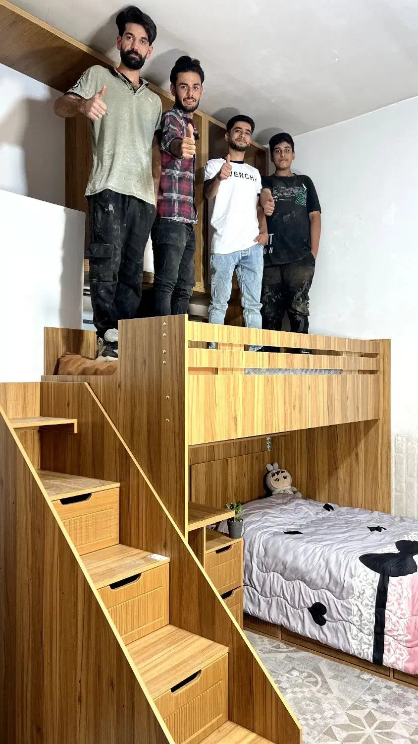 کمد و تخت دو طبقه|تخت و سرویس خواب|کرمان, |دیوار