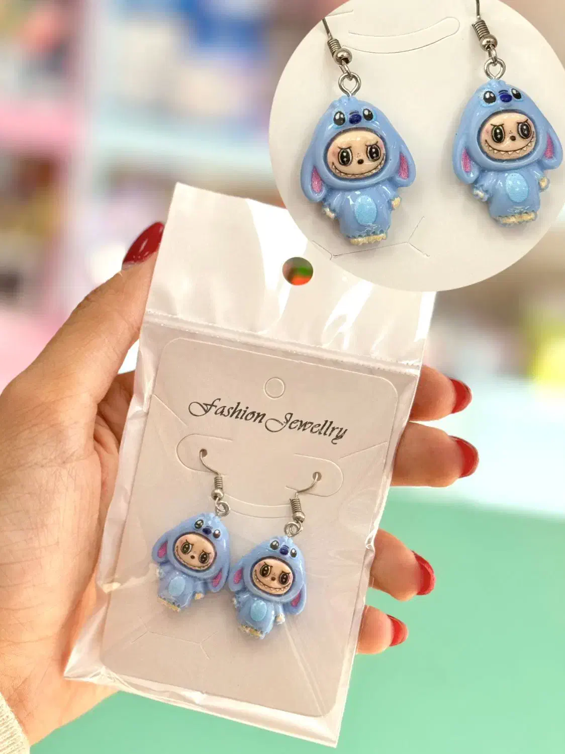 گوشواره فانتزی لبوبو عمده و تک ( labubu ) لابوبو|بدلیجات|آفتاب, |دیوار