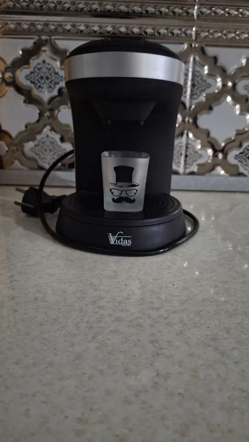 قهوه ساز  مشکی ویداس|سماور، چای‌ساز، قهوه‌ساز|اقبالیه, |دیوار
