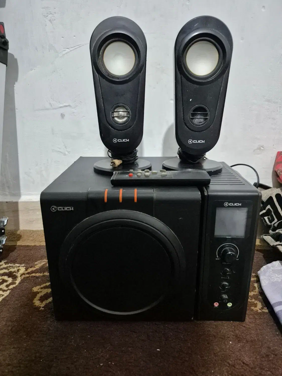 اسپیکر سه تیکه مارک click با کنترل|قطعات و لوازم جانبی رایانه|تهران, تهرانپارس شرقی|دیوار