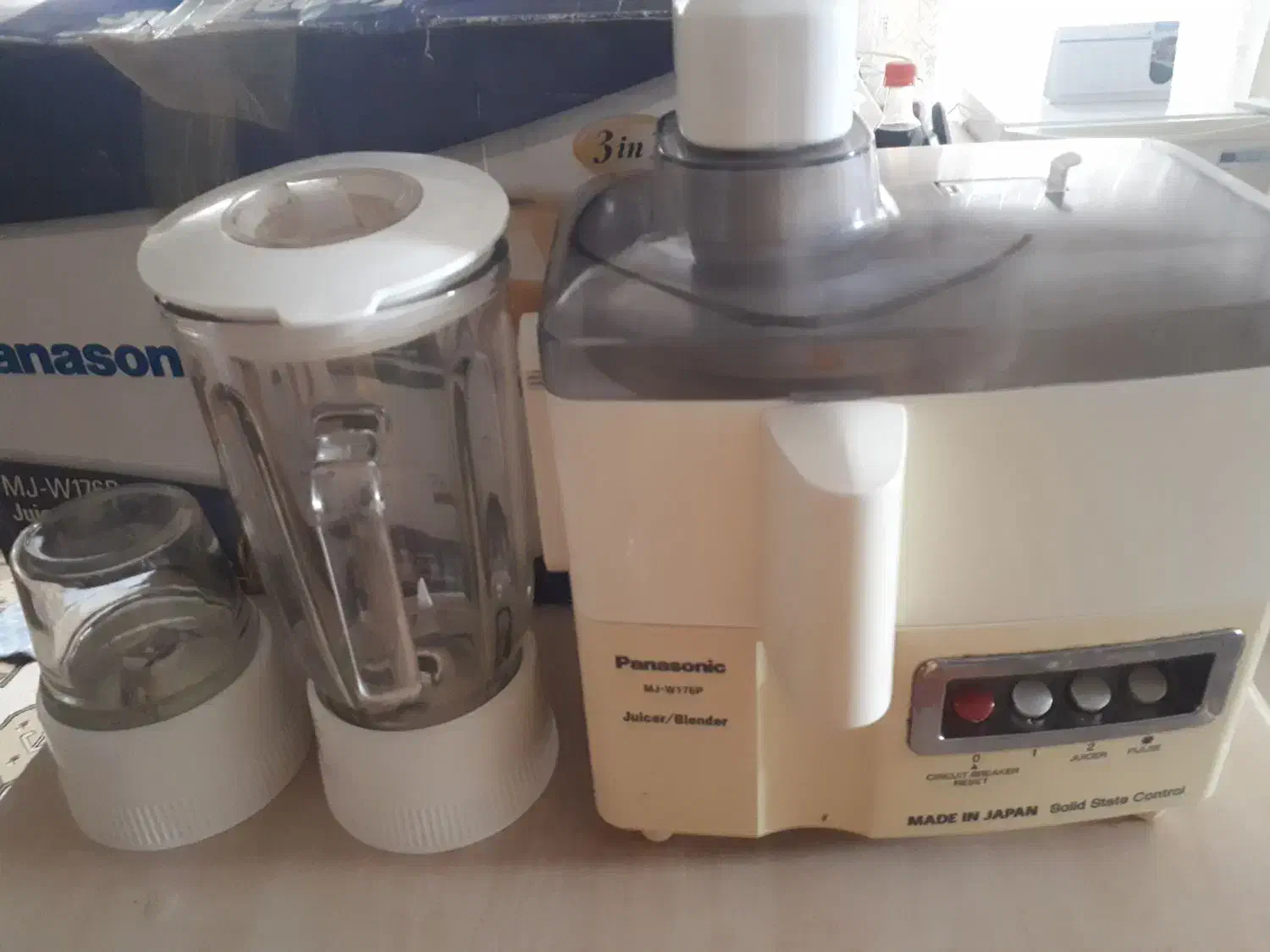 آبمیوه گیری سه کاره پاناسونیک ژاپن اصل با کارتن|آبمیوهگیر و آبمرکباتگیر|لاهیجان, مهرگان|دیوار