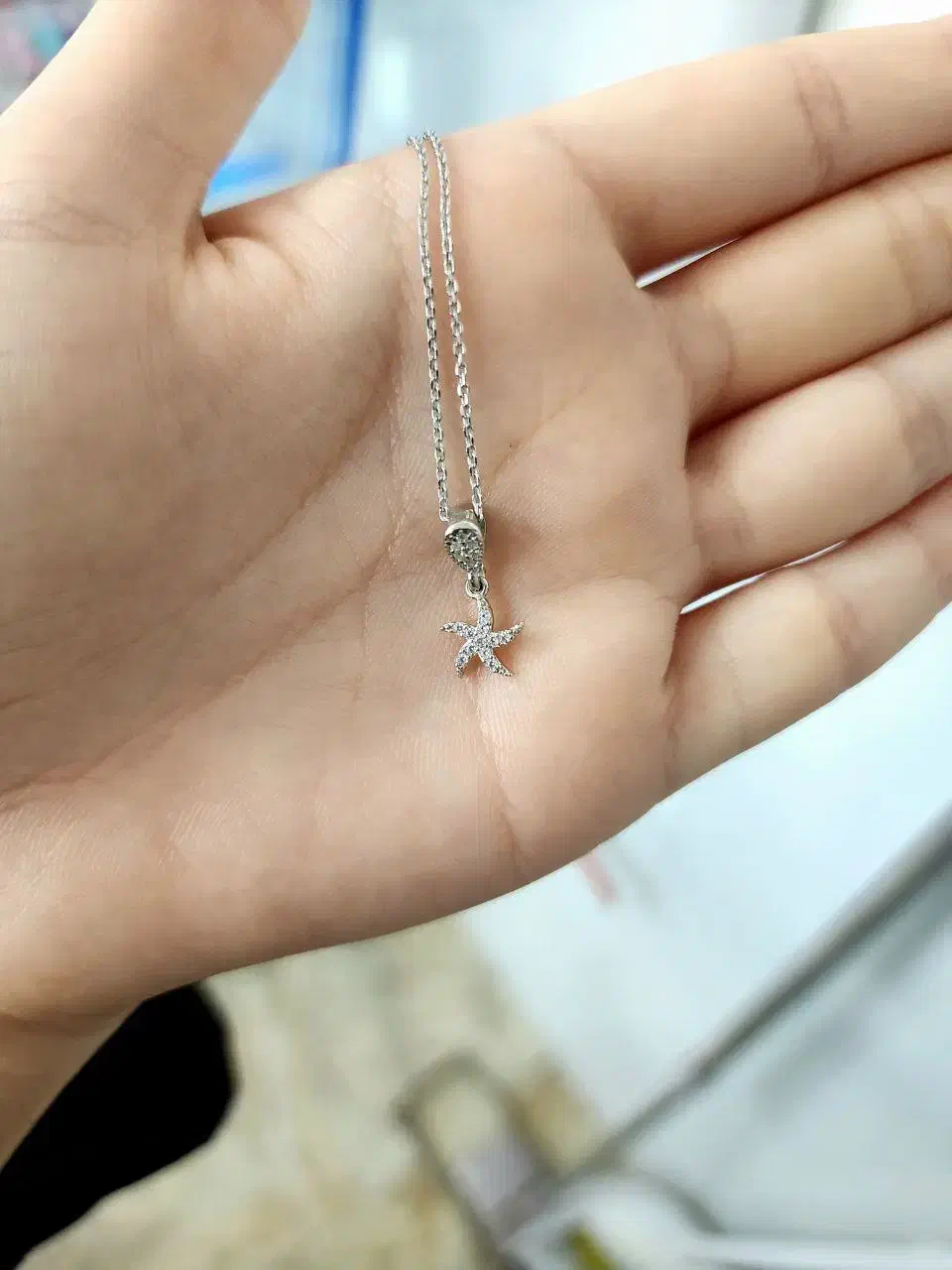 پلاک زنجیر طرح ستاره نقره اصلی|بدلیجات|کرمانشاه, |دیوار