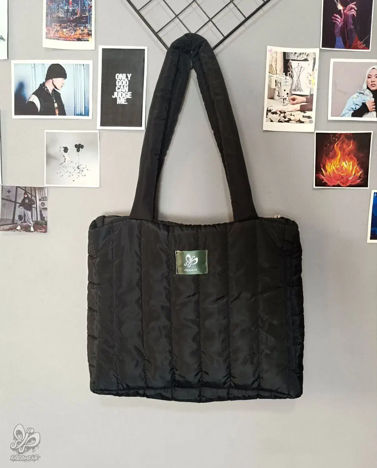 کیف پافر مشکی|کیف، کفش، کمربند|پرند, فاز ۵|دیوار