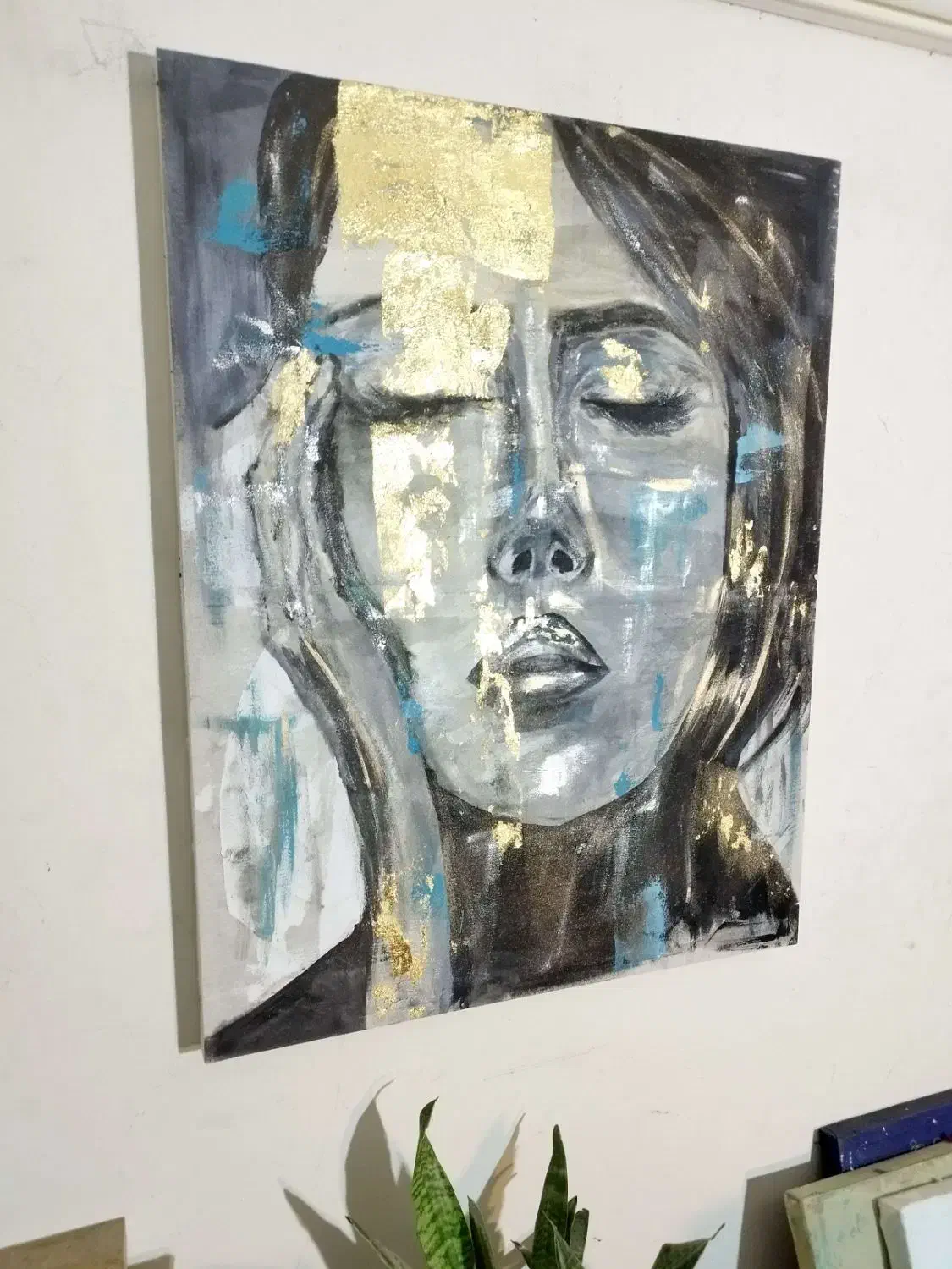 تابلو نقاشی  مینیمال خط پتینه مخمل هدیه کادو|تابلو، نقاشی، عکس|تهران, علی‌آباد|دیوار