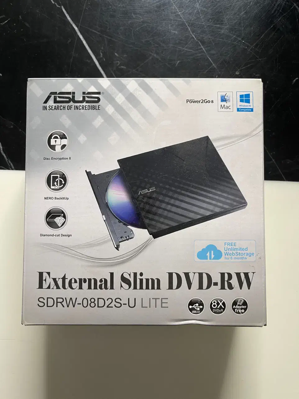درایوDVD اکسترنال ایسوسSDRW 08D25 U lite کاملا نو|قطعات و لوازم جانبی رایانه|تهران, قیطریه|دیوار