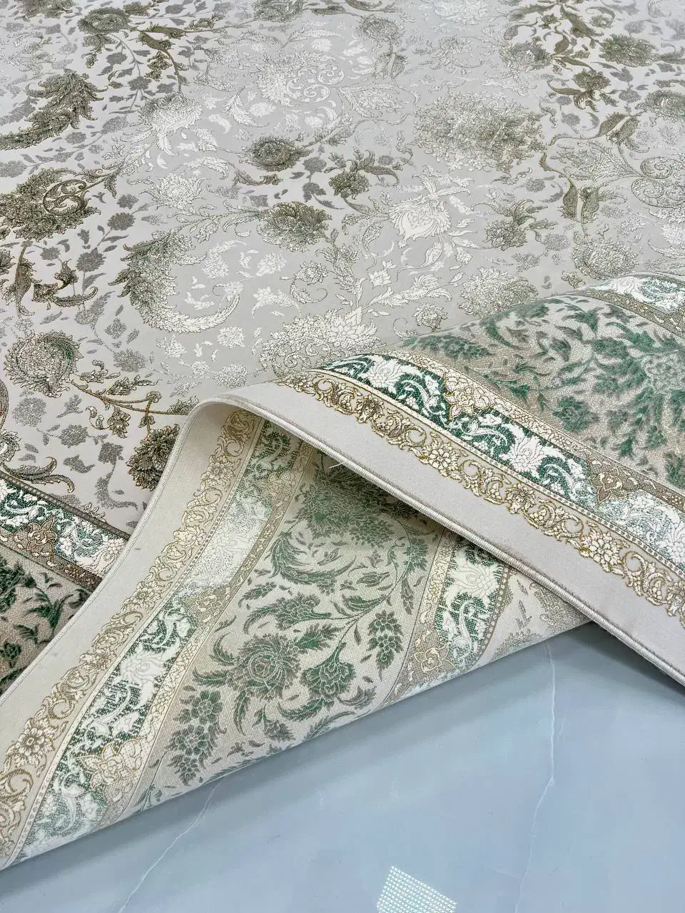 فرش آوانته سبز 1200 شانه گل ابریشم|فرش|اسلامشهر, مظفریه|دیوار