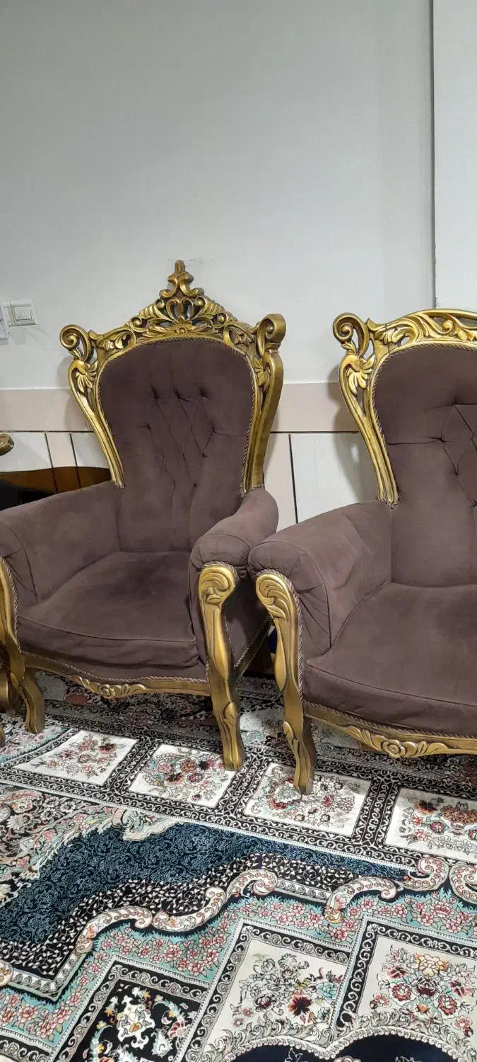 مبل سلطنتی|مبلمان خانگی و میز عسلی|ابریشم, |دیوار