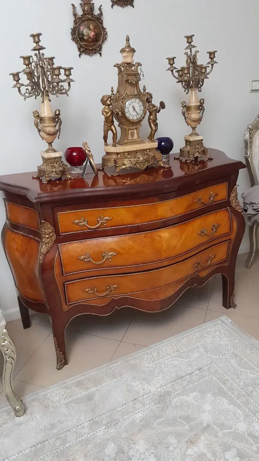 کنسول و شمعدان و ساعت ایتالیایی|بوفه، ویترین، کنسول|تهران, زرگنده|دیوار