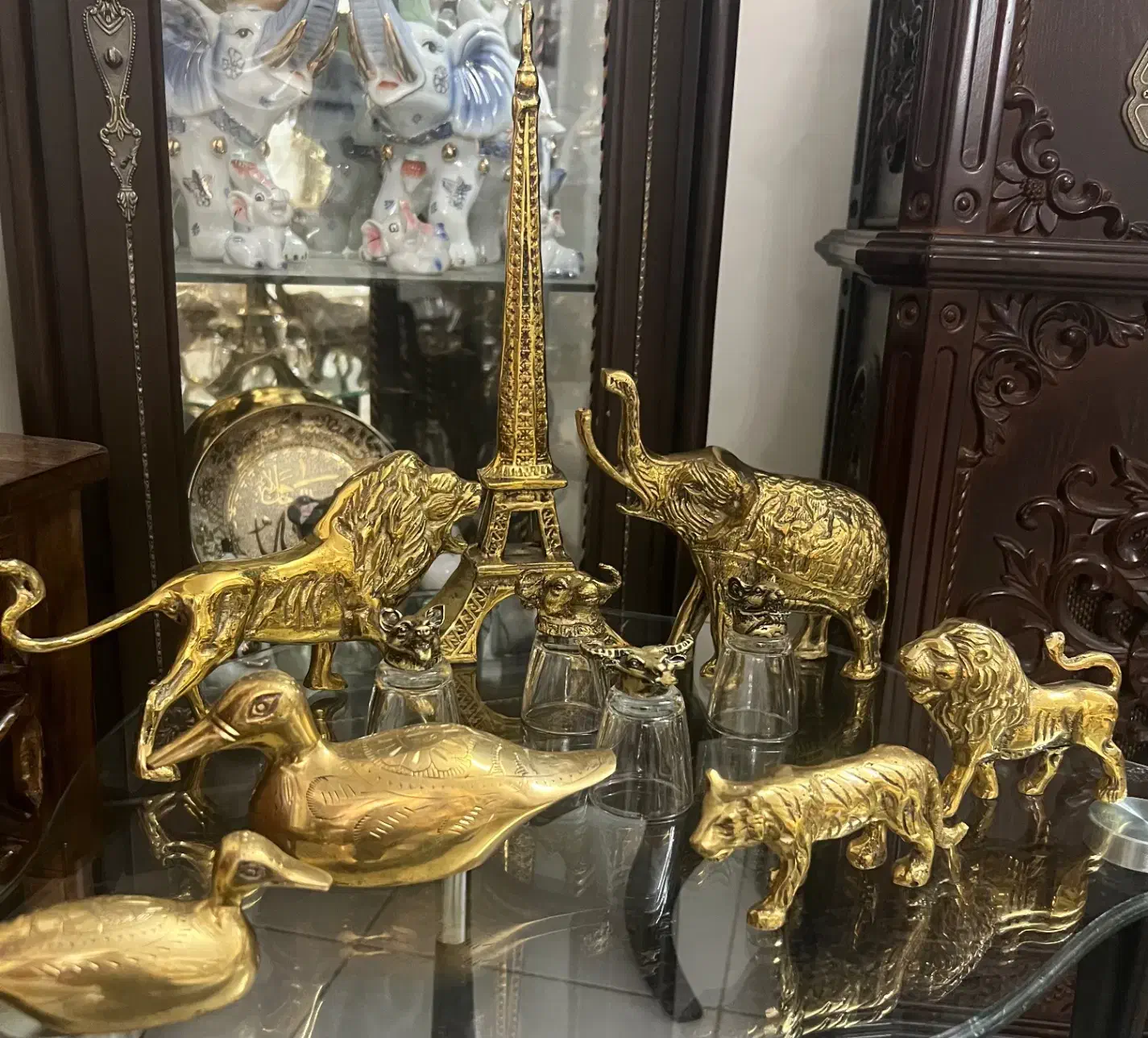 تزیینی دکوری‌مجسمه شیر ببربرج ایفل برنزبرنجی خارجی|مجسمه، تندیس، ماکت|تهران, یاخجی آباد|دیوار